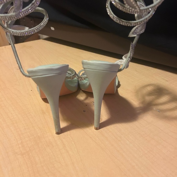 Fashion Nova Mint Green Embellished Heels - Picture 3 of 4